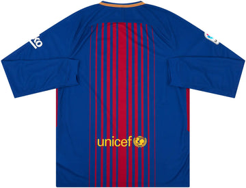 FC Barcelona 2017/18 (Local) - Manga Larga con parche de La Liga