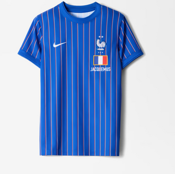 Maillot France Pré-Match – Bleu à Rayures